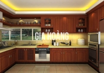 Tủ bếp gỗ Căm Xe TB-107 Tủ bếp gỗ Căm Xe TB-107