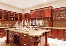 Tủ bếp gỗ Gõ Đỏ TB-056 Tủ bếp gỗ Gõ Đỏ TB-056