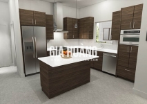 Tủ bếp gỗ Óc Chó TB-203 Tủ bếp gỗ Óc Chó TB-203