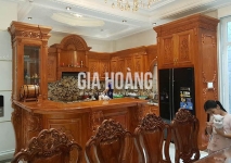 Công trình tủ bếp gỗ Sồi và gỗ Gõ Đỏ tại khu biệt thự Phú Mỹ Hưng Công trình tủ bếp gỗ Sồi và gỗ Gõ Đỏ tại khu biệt thự Phú Mỹ Hưng