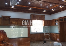 Hoàn thiện lắp đặt tủ bếp Gõ Đỏ tự nhiên Hoàn thiện lắp đặt tủ bếp Gõ Đỏ tự nhiên