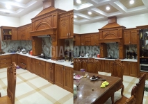 Hoàn tất công trình tủ bếp Gõ Đỏ cho biệt thự tại quận 7 Hoàn tất công trình tủ bếp Gõ Đỏ cho biệt thự tại quận 7