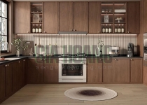 Tủ bếp gỗ công nghiệp cánh kính TB-403 Tủ bếp gỗ công nghiệp cánh kính TB-403