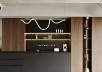 Tủ bếp nhôm tấm cánh kính TB-503 Tủ bếp nhôm tấm cánh kính TB-503