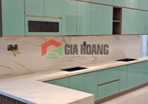 Dự Án Tủ Bếp Inox Cánh Kính Xanh Ngọc Tại Quận Bình Thạnh Dự Án Tủ Bếp Inox Cánh Kính Xanh Ngọc Tại Quận Bình Thạnh